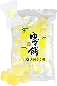 Yuzu Mochi Candy - Yuzu Citrus Japanese Candy - Japanese Sweets with Aromatic Flavor of Kito Yuzu and Plant-Based Kanten Agar(300g)【YAMASAN】