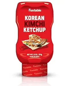 FUNTABLE KOREAN KIMCHI KETCHUP - Mothers Day Special Spicy Tomato Ketchup With Authentic Kimchi Flavors, Dip Condiment For Chickens, Nuggets, Wings, Fries, Nachos (13OZ)