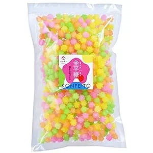 Konpeito Japanese Sugar Candy - Big bag 500g,Colorful Colors,Handmade from the sugar core【YAMASAN】
