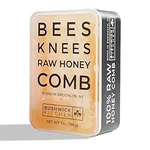 Bees Knees Raw Honeycomb, 100% Edible, All-Natural Gourmet Honeycomb in Double Sealed Packaging 7 oz., Acacia Honey Comb with Sweet Light Flavor, Gluten Free, Paleo Friendly, Foodie Gifts, Charcuterie, Tea Gifts, Unique Gift Ideas