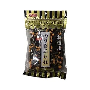 Shirakiku Japanese Nori Maki Arare Rice Crackers with Seaweed | Glutinous Rice, Soy Sauce, Wheat, and Seaweed | Crispy and Savory Cracker Snacks, Seaweed Flavor, 5 Oz - (Pack of 2)
