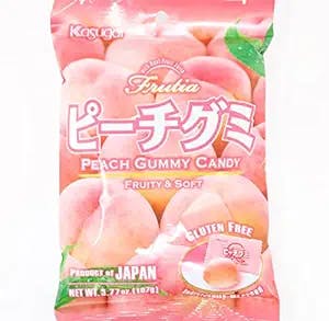 Japanese Fruit Gummy Candy from Kasugai - Peach - 107g
