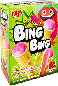 Candy of Japan's Hapi Bing Bing Cone Snack Review: Sweet, Crunchy, and Deli
