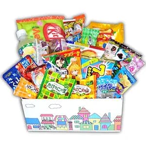 Japanese Snacks Dagashiya Box Pack 20 Count Individual Wrapped Gift Package Treats Mini Bar Assortments Japanes Party supplies food