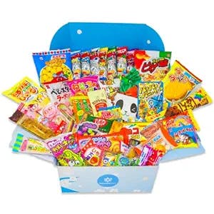Sakura Box Japanese Snacks & Candy 50 Piece Gift Box Summer Dagashi Set