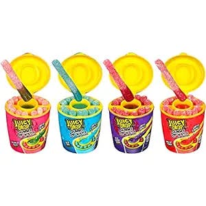 Juicy Drop Bulk Candy Gummy Dip 'N Stix - Sweet Gummy Candy Sticks W/ Sour Dipping Gel, 8 Pack - Bulk Gummy Candy - Fun Sour Bulk Candy For Parties & Celebrations - Sweet & Sour Candy Variety Pack