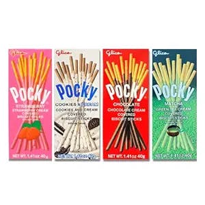 Pocky sticks & Pretz Japanese Snacks Pocky Variety (4 Pack)