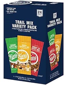 Kar’s Nuts Trail Mix Variety Pack, Pack of 24 – Yogurt Apple Nut, Mango Pineapple Mix, Sweet ‘N Spicy – Individually Wrapped, Gluten-Free Snack Mix