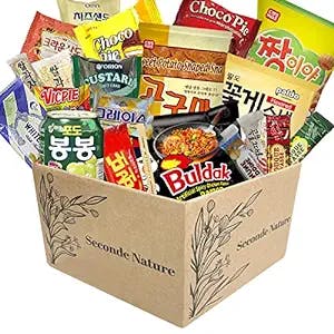 Mother's Day Journey of Asia "Korean Snack" Box by Seconde Nature 20 Count Individual Wrapped Packs of Coffee, Snacks, Chips, Cookies, Noodle and Drink, Treats for Friends, Family, Kids, Children, College Students, Adult, Senior, Mother's day, Father's day, Teacher Appreciation day and K-Dramas Lovers