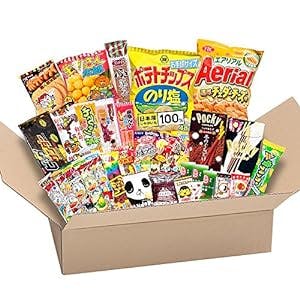 Japanese Valuable Party Snack BOX popular set Dagashi Japan Aerial chocolate Pocky with Akiba King Sticker