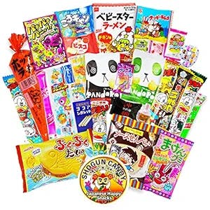 SHOGUN CANDY Japanese snacks and candy 32 piece collection of assorted Japanese candy and sweets gift