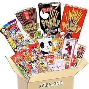 Pocky SPECIAL set Japanese snack DAGASHI set with AKIBA KING sticker